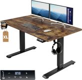 Casaria Zit sta bureau - Elektrisch Verstelbaar USB 160x75cm – Bruin
