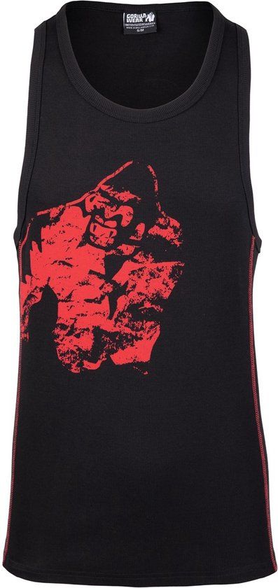 Gorilla Wear Monterey Tank Top - Men - Black/Red - 2XL