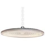 EDM Sonnette LED (200 W, 6400 K, 20.000 lm), IP65, Ø 33 x 8 x 4,5 cm, gris