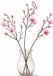 Bellatio Design Kunstbloemen Magnolia tak Osaka - 3x - 123 cm - Roze