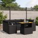 Maison Exclusive - Ensemble de meubles de jardin 7 pièces avec canapé et coussins, noir, en polyrotin