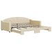 VidaXL Canapé-lit Crème Polyester, Métal, Bois