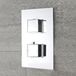 HUDSON REED Kubix Watervalbadvuller + Inbouw Thermostaatkraan & Handdouche 2-Weg