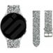 Strap-it Samsung Bracelet cuir á paillettes Samsung Galaxy Watch 7 - 40mm (argent)