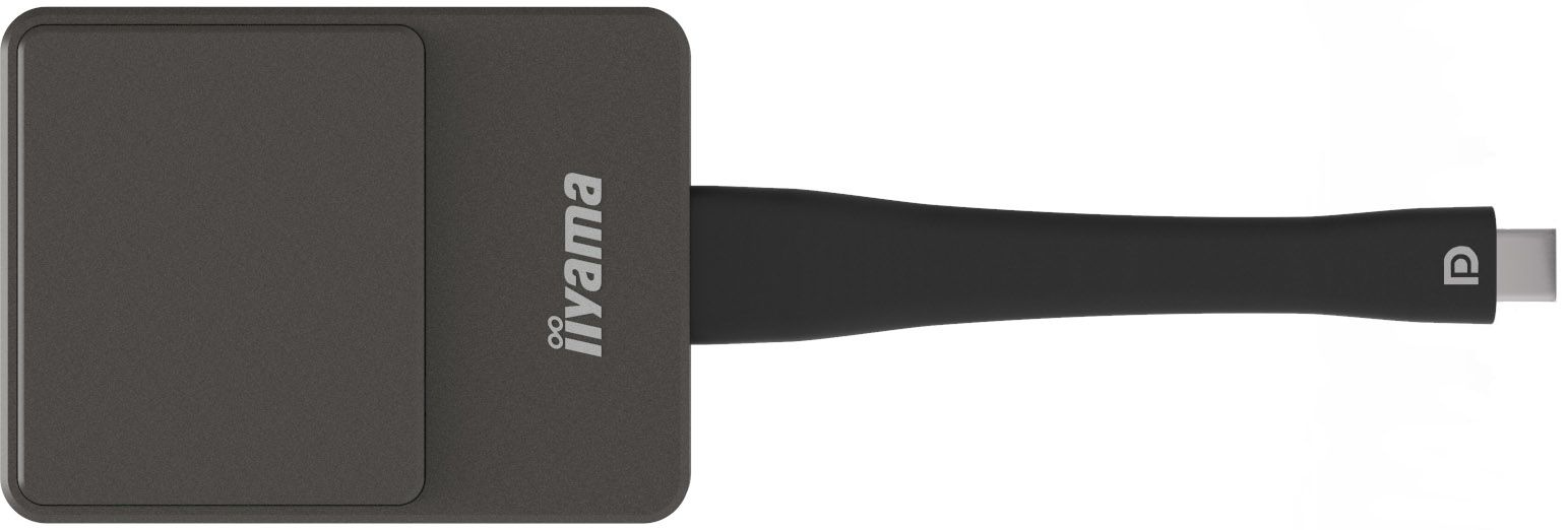 iiyama WP D002C Smart TV-dongle - 4K Ultra HD - USB-C - Zwart/Zilver