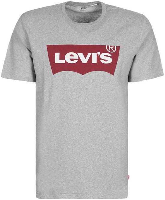 Levi Shirt - Maat L - Mannen - grijs/rood/wit