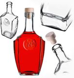 KADAX glazen flessen 500 ml 0,5 l voor tincturen wijn maneschijn whisky 5 stuks met kurk