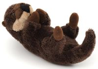 Uni-Toys Otter rugwimmer pluche - 17 cm (lengte) - pluche dier, knuffeldier