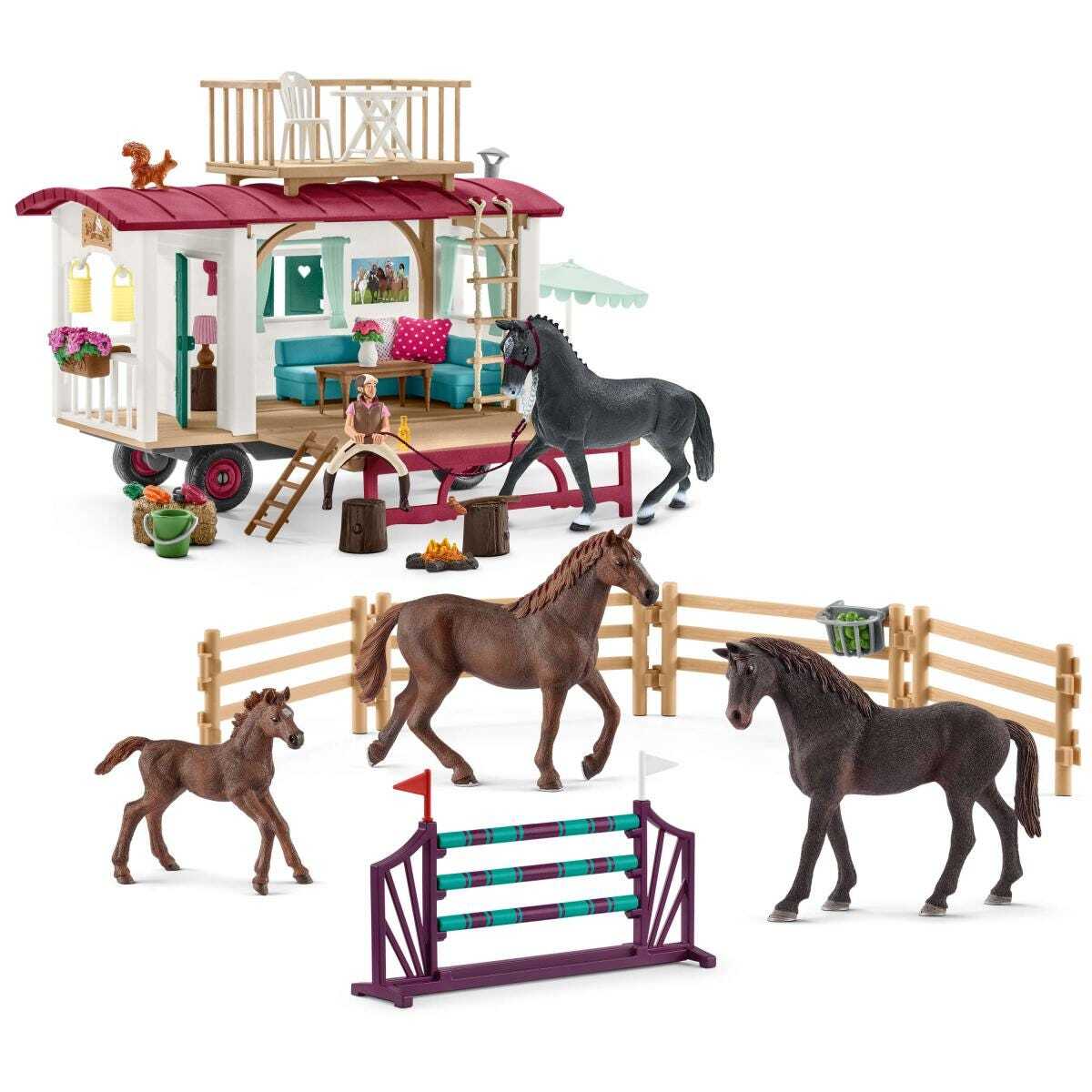 Schleich HORSE CLUB Geheime toernooitraining bij de caravan