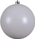 Decoris Kerstbal - wit - groot - 14 cm - kunststof - glans