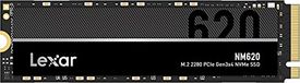 Lexar NM620 2TB SSD, M.2 2280 PCIe Gen3x4 NVMe 1.4 Interne SSD, Tot 3500MB/s Lezen, 3000MB/s Schrijven, 3D NAND Flash Interne Solid State-Schijf voor PC Liefhebbers en Gamers (LNM620X002T-RNNNG)