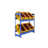 Simon Rack Drankenkrattenrek voor 6 kratten - Simonbottle | 1000x1000x300 mm, Corrosiewerende coating, Montage met kliksysteem, Blauw
