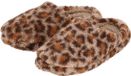 Apollo Instap sloffen - bruin - luipaard print - pantoffels - antislip zool 39-40