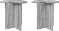vidaXL Bijzettafel 2 stuks Grijs Sonoma Bewerkt Hout 39 x 38 cm