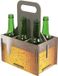 Designed by Man B.V. Flessenhouder Bier - 6 Flesjes MDF met Bierprint - Cadeau Buiten