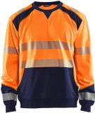 Blåkläder Sweatshirt High Vis 3541-2528 - High Vis Oranje/Marineblauw - XXXL
