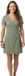 ONLY Addiction-caro Jurk Korte Mouwen V-hals Effen Linnenmix Groen XL