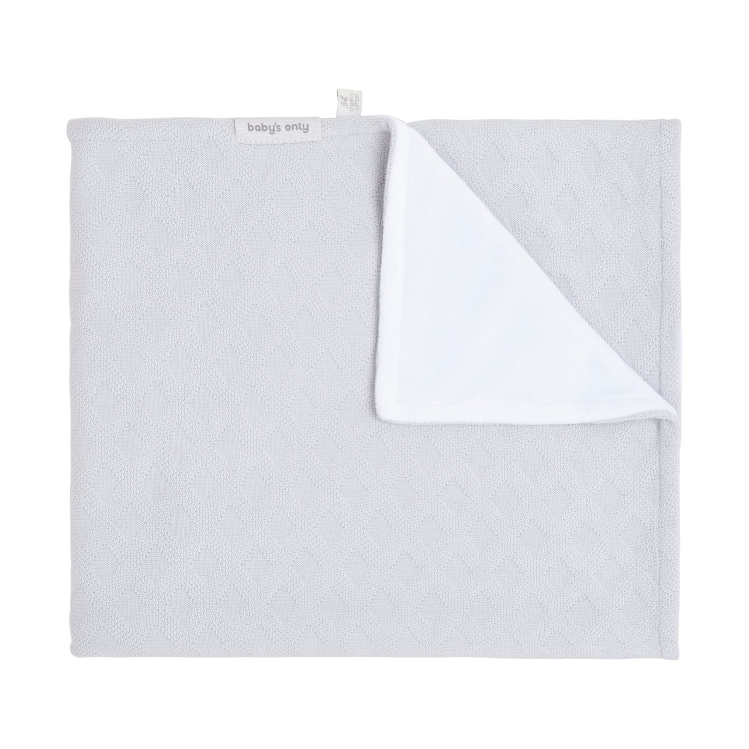 Baby's Only Gebreide wiegdeken chenille Reef Dusty Grey