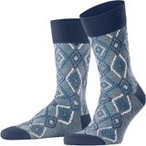 FALKE Heren Sokken Koningsblauw Paisley 43/44