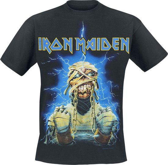 Iron Maiden Powerslave Mummy Heren T-shirt - Zwart - S