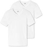 Schiesser Uncover Heren T-Shirt - Wit - V-hals - 2-pack