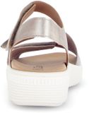 Gabor Dames Platte Sandalen Leer Maat 38 Casual Lente/Zomer 2025 Veters Dichte hiel Profielzool Rubber