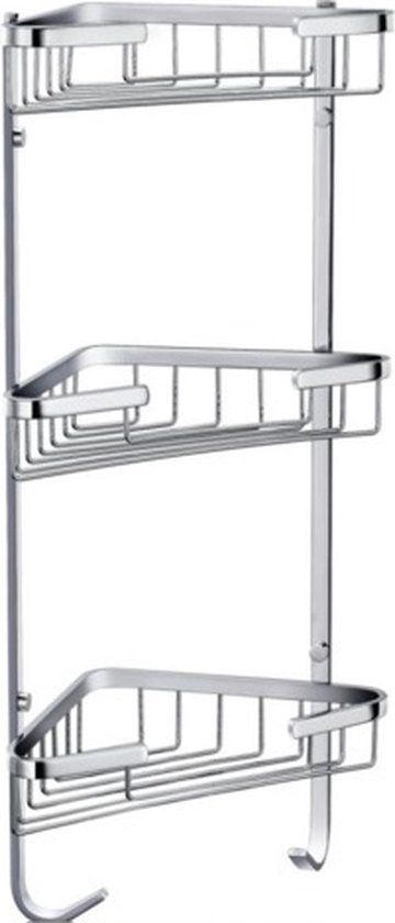 Best Design Rome Hoek Doucheopbergrek - 3 Schaps - Chroom