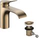 Hansgrohe Vivenis - Wastafelkraan met afvoer, EcoSmart, CoolStart, geborsteld brons 75014140