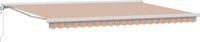 vidaXL Elektrische Zonneluifel 500 cm Polyester Blauw|Crème|Geel|Antraciet|Oranje