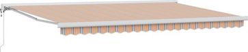 vidaXL Elektrische Zonneluifel 500 cm Polyester Blauw|Crème|Geel|Antraciet|Oranje