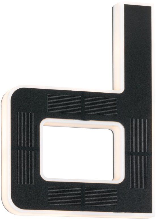 Paulmann Solar LED-huisnummerverlichting Letter D IP44 3000K 6lm Zwart