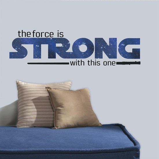 RoomMates Star Wars The Force is Strong with this one Muursticker - Multi