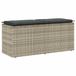 VidaXL Banc de jardin rotin, acier, gris foncé