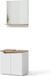 Vicco Set de salle de bain Marelle Blanc/Chêne artisanal 2 pièces