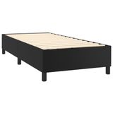 vidaXL Boxspringbed met matras, kunstleer, zwart, 90x200 cm
