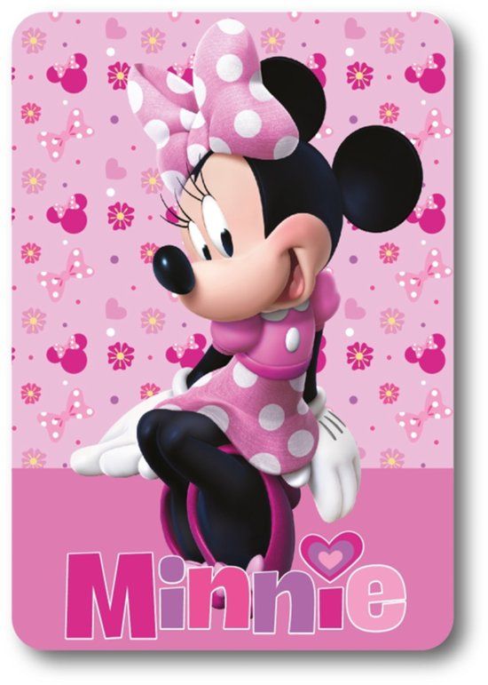Disney Minnie Mouse Minnie fleece Lovely Charm deken 100 x 140 cm Roze