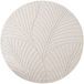 Tapis d'extérieur avec design 3D scandinave, crème, rond, 120x120 cm