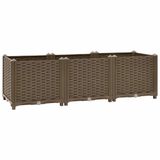 VidaXL Verhoogd bed 120x40x38 cm polypropyleen Bruin