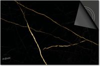 Dietrix Inductie Beschermer - 59x52cm - Marmer - Zwart Goud