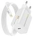 Mayaxess, adaptateur secteur 18W pour iPhone XR + câble Lightning, 1 mètre, blanc