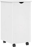 vidaXL Rollende kast met wiel Wit 34 x 39 x 65,5 cm Massief vurenhout