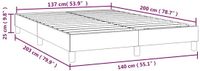 vidaXL Boxspring bed kunstleer crèmekleurig 140x200 cm