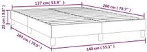 vidaXL Boxspring bed kunstleer crèmekleurig 140x200 cm