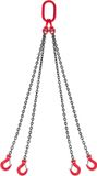 VEVOR Kettingstrop, 6,3 mm x 1,5 m Hijsketting met 4 Haken, Zware G80 Staallegering Hijsketting, 2993 kg