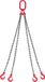 VEVOR Kettingstrop, 6,3 mm x 1,5 m Hijsketting met 4 Haken, Zware G80 Staallegering Hijsketting, 2993 kg