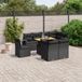 Maison Exclusive - Salon de jardin, 9 pièces, avec coussins, noir, en polyrotin