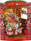 3D Swing cards 3D Swing Pop-up Kerst Wenskaart met envelop – Toy Shop (Speelgoedwinkel)