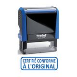 Trodat X-print 4912 navulbare zelfinktende stempel, tekst CERTIFIED AS TRUE TO THE ORIGINAL, blauwe inkt, afdrukformaat 47 x 18 mm
