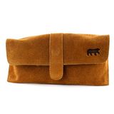 Bear Design Weta Suede Leren Brillenkoker - Cognac