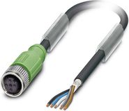 Phoenix Contact 1682951 Sensor/actuator connector, geassembleerd M12 Aantal polen: 5 Bus, recht 5.00 m 1 stuk(s)